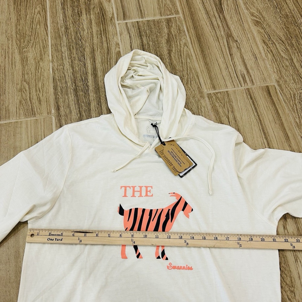 Swannies Golf "The Goat" Tiger Woods Graphic Golf Hoodie white Mens Large New - Picture 9 of 9